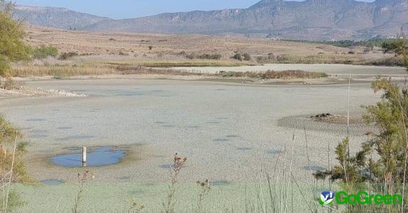 Ξεράθηκε σχεδόν η λίμνη του Κιόνελι στα κατεχόμενα